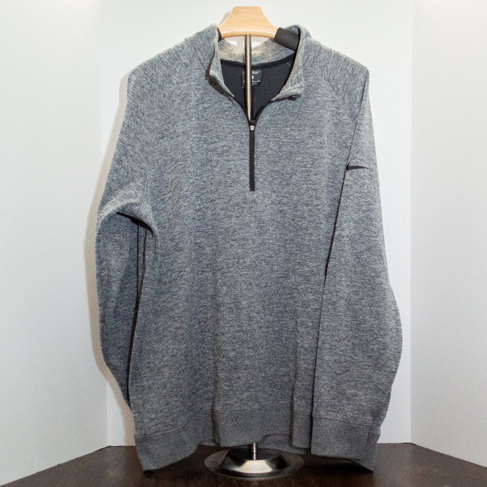 Nike Dri-FIT Quarter Zip Pullover Sweater Gray XL